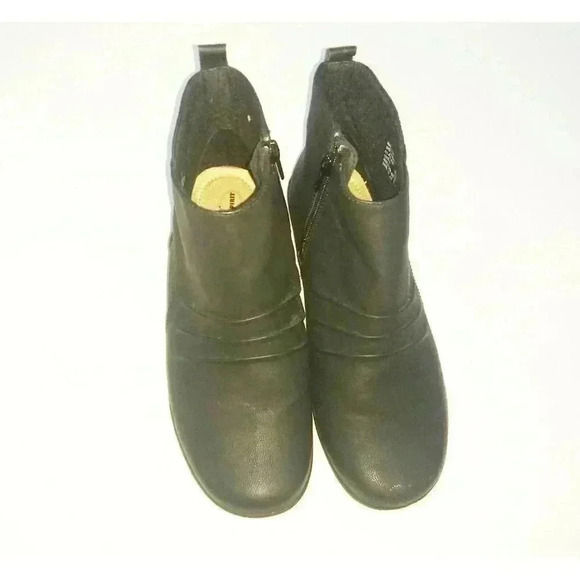 EARTH SPIRIT Women's Ankle Boot Black Faux Leather Size 8W - Picture 2 of 7